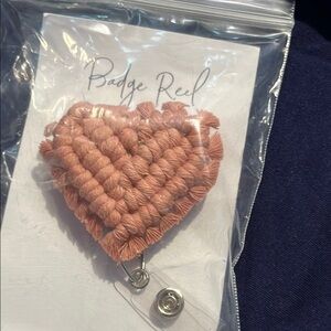 Heart-Shaped Badge Reel  NWT
